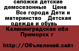 сапожки детские демосезонные › Цена ­ 500 - Все города Дети и материнство » Детская одежда и обувь   . Калининградская обл.,Приморск г.